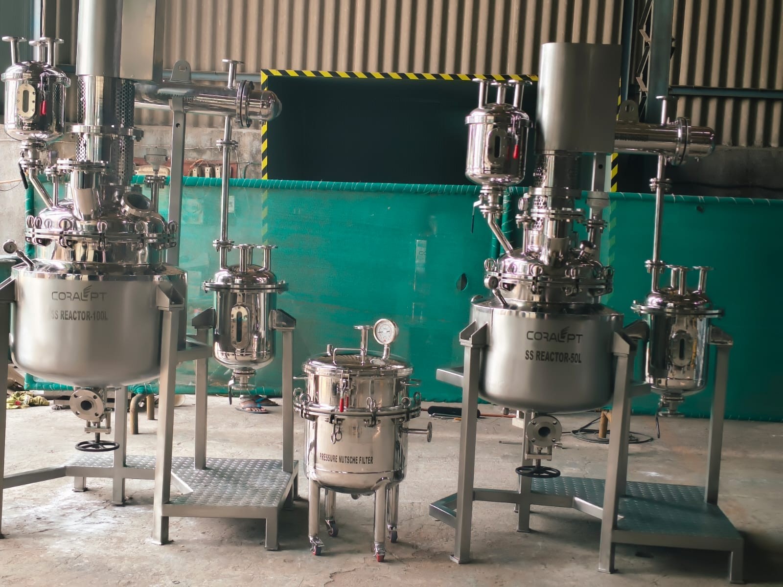 Automatic & Semiautomatic R&D Reactor, Condenser, Receiver with Heating and Cooling